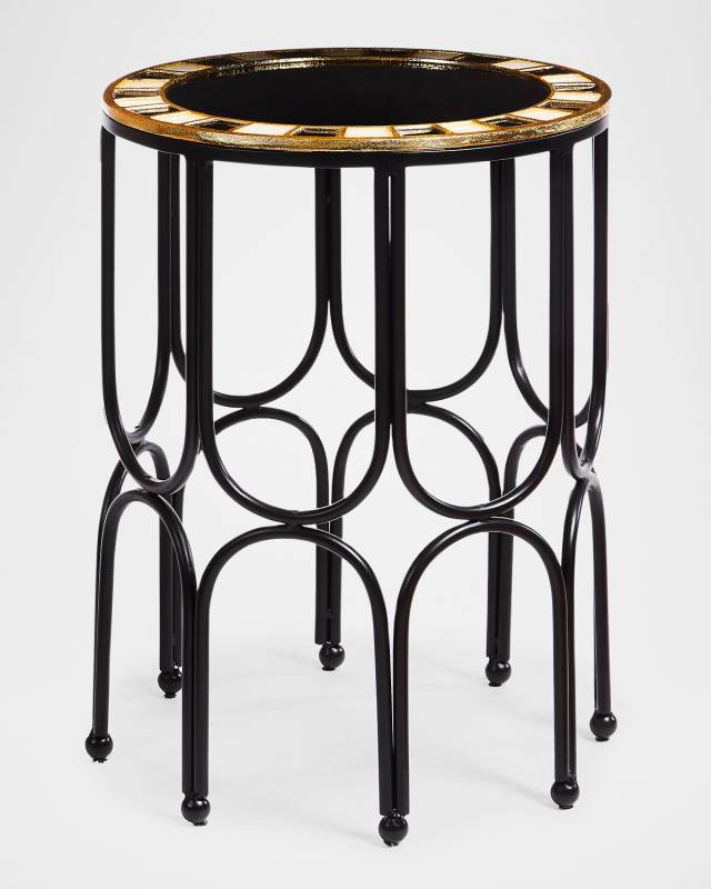 Black Tie Round Accent Table